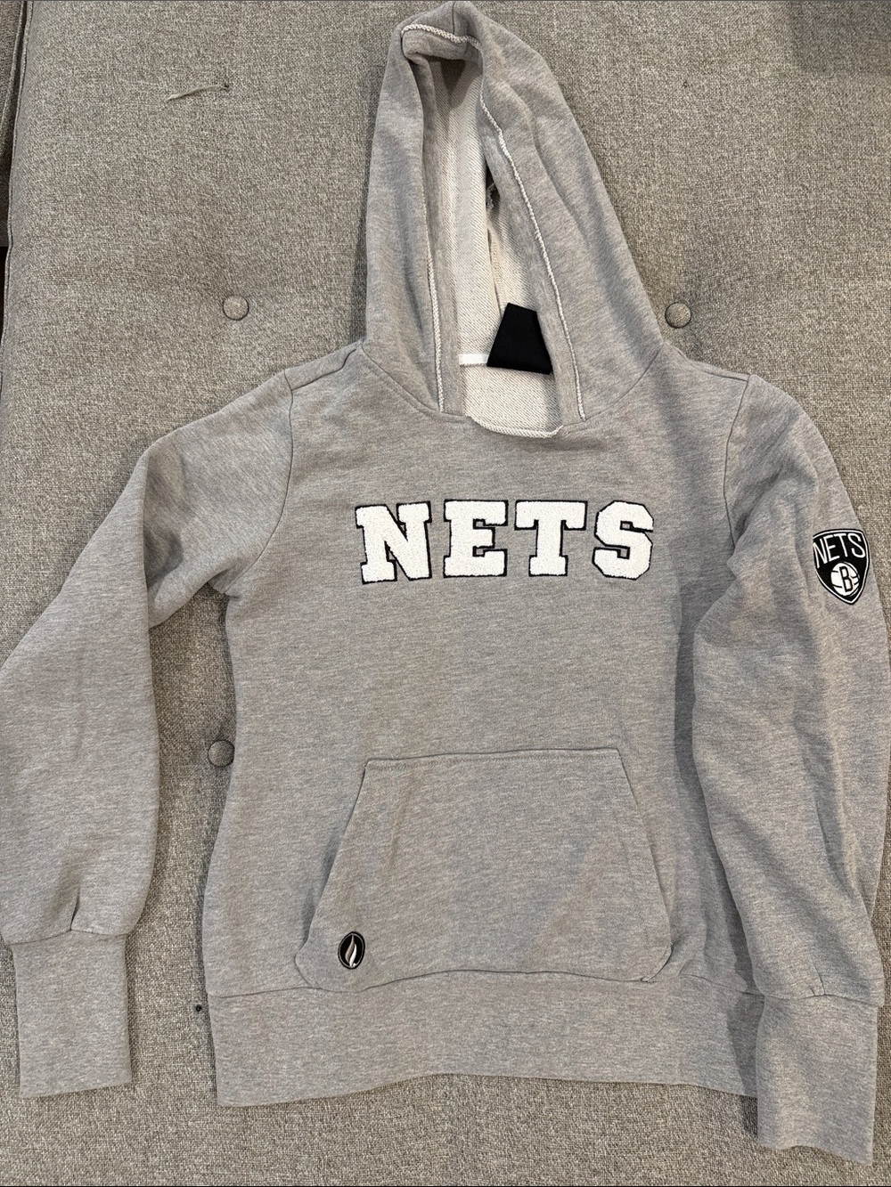 Kids Grey NETS Hooded Sweatshirt